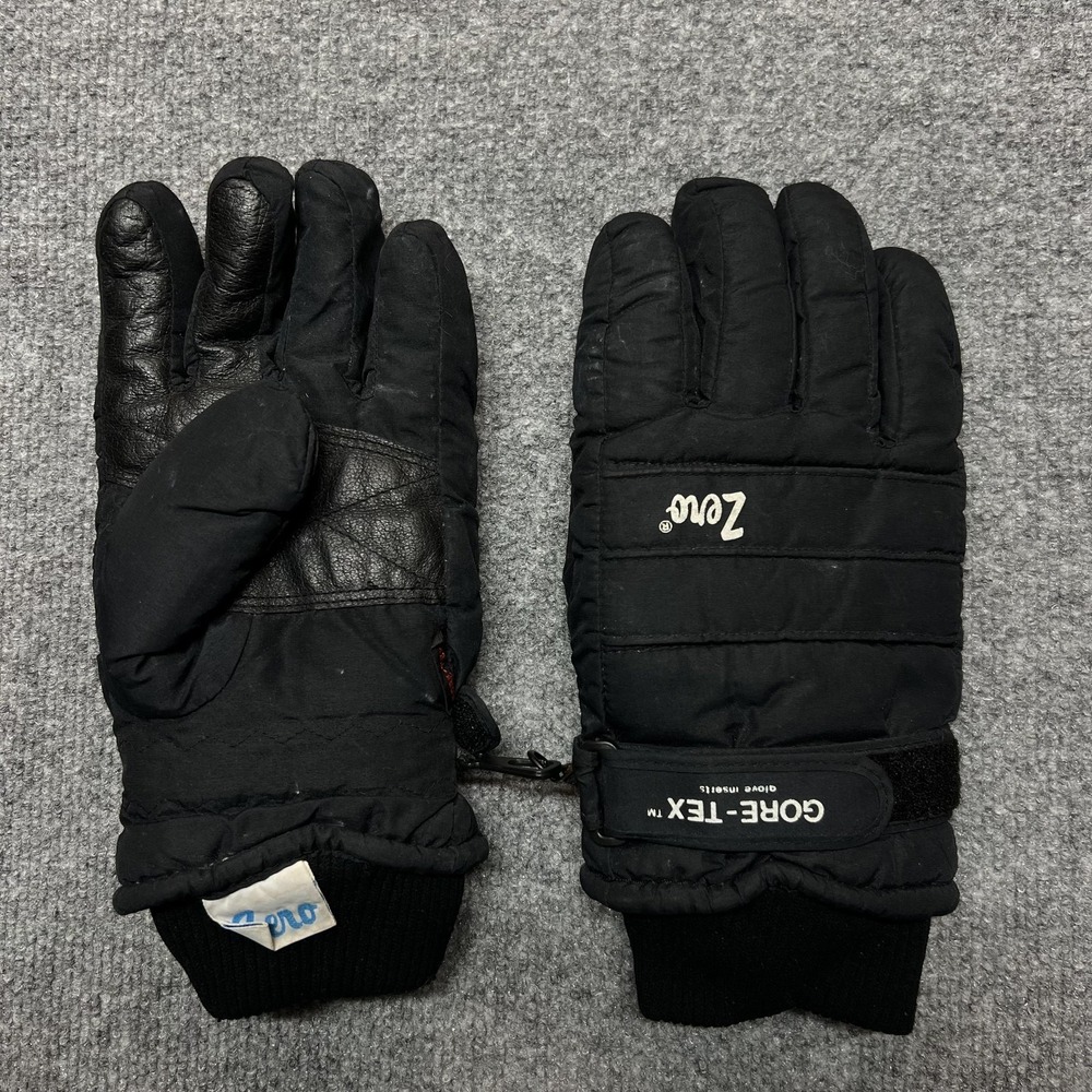 Zero Gloves Womens Large Black Leather Gore-Tex Insulated Lined Winter Ski Snow